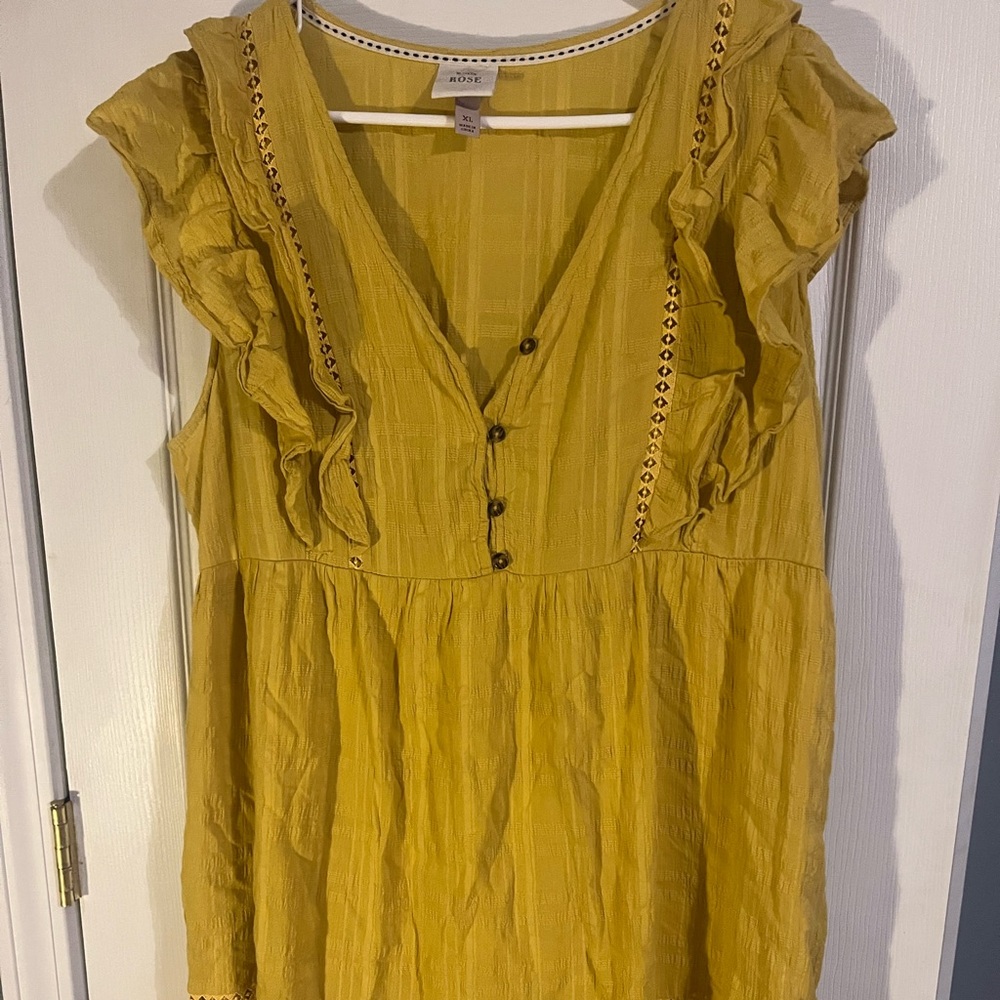 Knox Rose Mustard Textured Dress